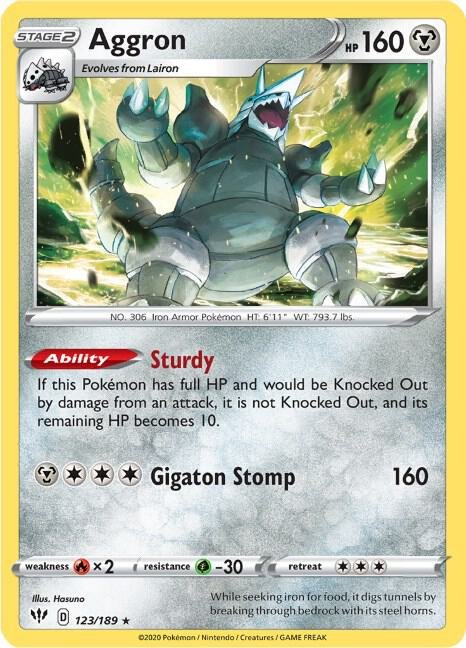 Aggron 123/189 Holofoil SWSH03: Darkness Ablaze