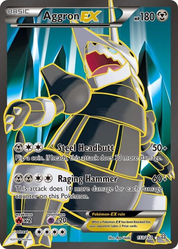 Aggron EX (153 Full Art) 153/160 Holofoil XY – Primal Clash