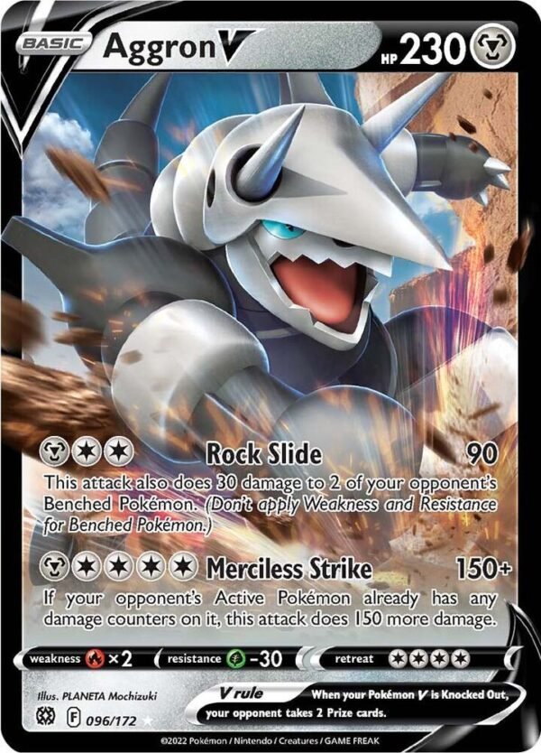 Aggron V 096/172 Holofoil SWSH09: Brilliant Stars Aggron V 096/172 Holofoil SWSH09: Brilliant Stars