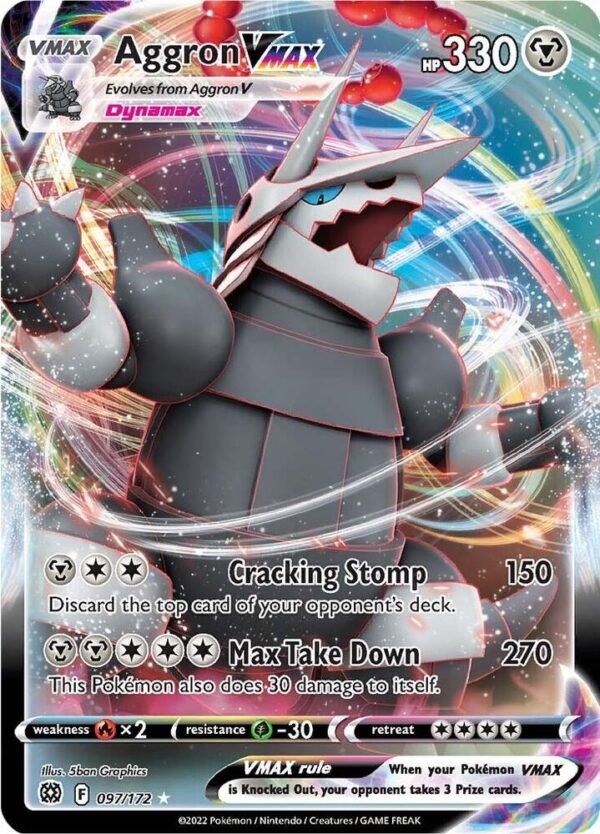 Aggron VMAX 097/172 Holofoil SWSH09: Brilliant Stars Aggron VMAX 097/172 Holofoil SWSH09: Brilliant Stars