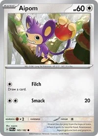 Aipom | 145/182 | Reverse Holofoil | SV04: Paradox Rift Aipom | 145/182 | Reverse Holofoil | SV04: Paradox Rift