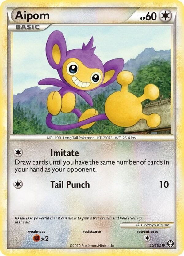 Aipom 55/102 Reverse Holofoil Triumphant Aipom 55/102 Reverse Holofoil Triumphant
