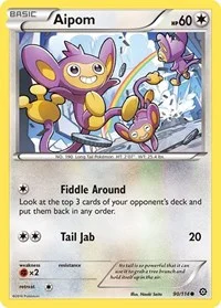 Aipom | 90/114 | Reverse Holofoil | XY - Steam Siege