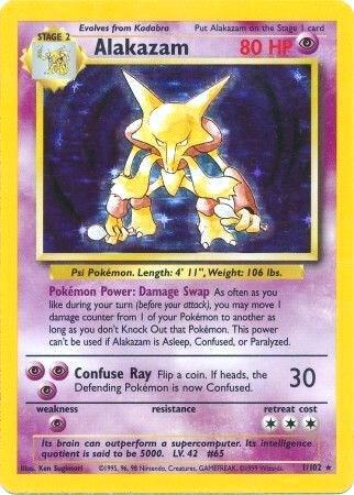 Alakazam 001/102 Holofoil Base Set
