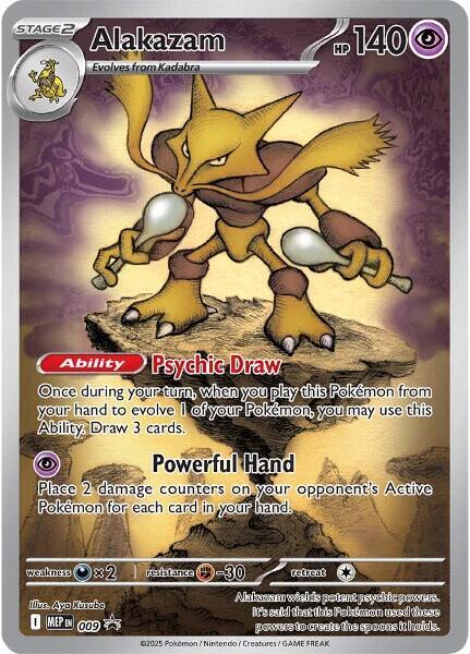 Alakazam 009 Holofoil ME: Mega Evolution Promo Alakazam 009 Holofoil ME: Mega Evolution Promo