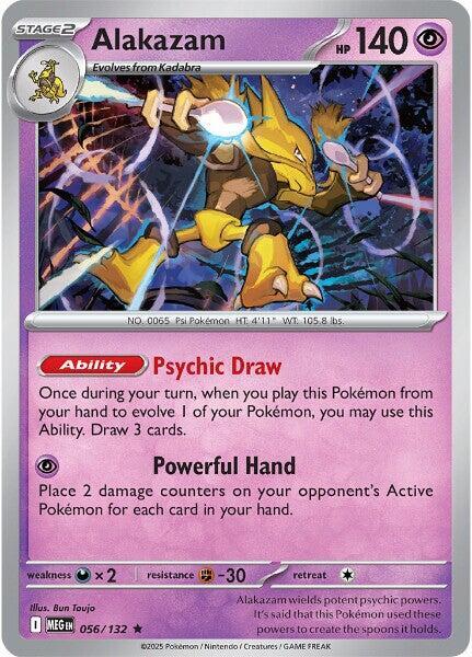 Alakazam 056/132 Holofoil ME01: Mega Evolution