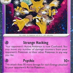 Alakazam 082/167 (Cosmos Holo) Holofoil Blister Exclusives Alakazam 082/167 (Cosmos Holo) Holofoil Blister Exclusives