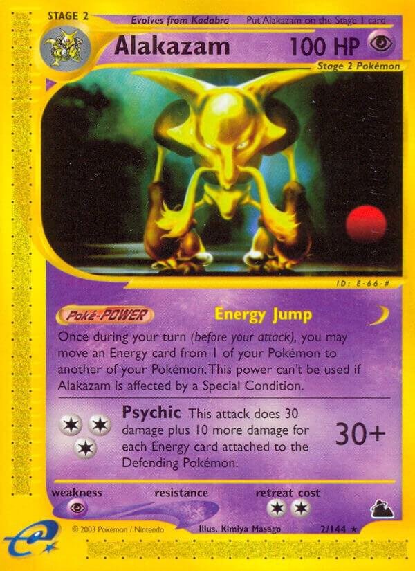 Alakazam (2) 002/144 Reverse Holofoil Skyridge Alakazam (2) 002/144 Reverse Holofoil Skyridge