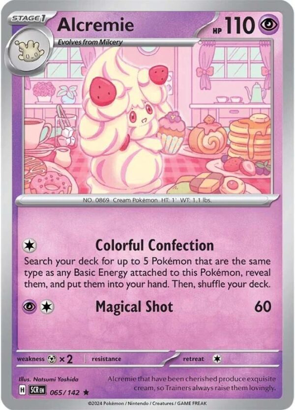 Alcremie 065/142 Reverse Holofoil SV07: Stellar Crown Alcremie 065/142 Reverse Holofoil SV07: Stellar Crown