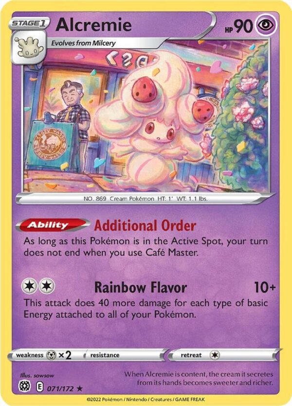 Alcremie 071/172 Reverse Holofoil SWSH09: Brilliant Stars