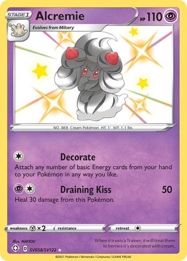 Alcremie SV058/SV122 Holofoil Shining Fates: Shiny Vault Alcremie SV058/SV122 Holofoil Shining Fates: Shiny Vault