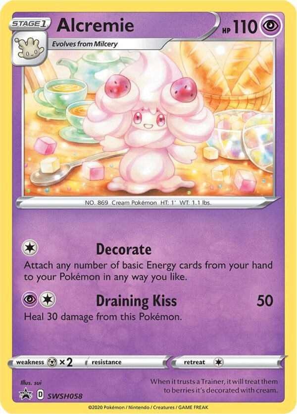 Alcremie SWSH058 Holofoil SWSH: Sword & Shield Promo Cards