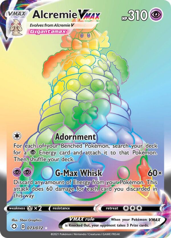 Alcremie VMAX (Secret) 073/072 Holofoil Shining Fates