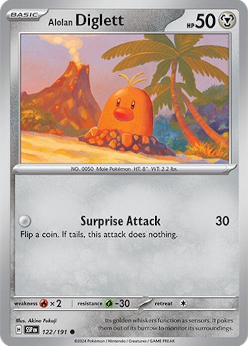 Alolan Diglett 122/191 Reverse Holofoil SV08: Surging Sparks
