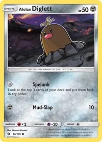 Alolan Diglett | 86/149 | Reverse Holofoil | SM Base Set