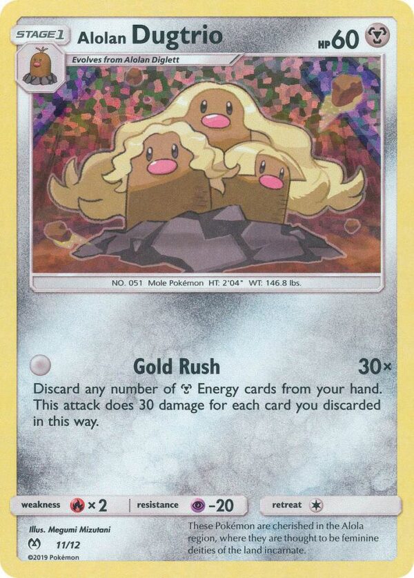 Alolan Dugtrio 11/12 011/012 Holofoil McDonald’s Promos 2019