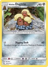 Alolan Dugtrio | 123/214 | Normal | SM - Lost Thunder