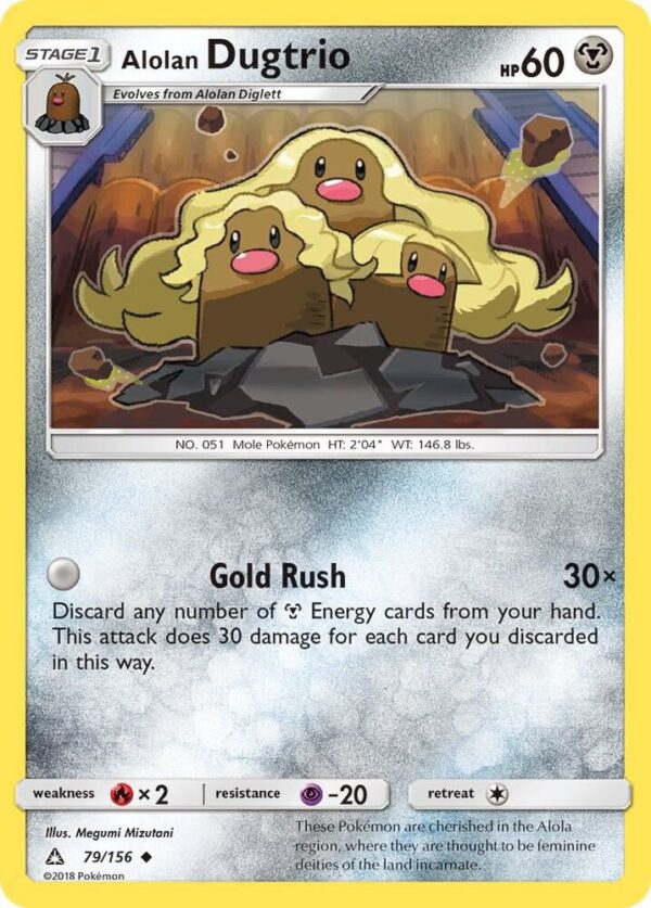 Alolan Dugtrio 79/156 Reverse Holofoil SM – Ultra Prism