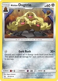 Alolan Dugtrio | 79/156 | Reverse Holofoil | SM - Ultra Prism