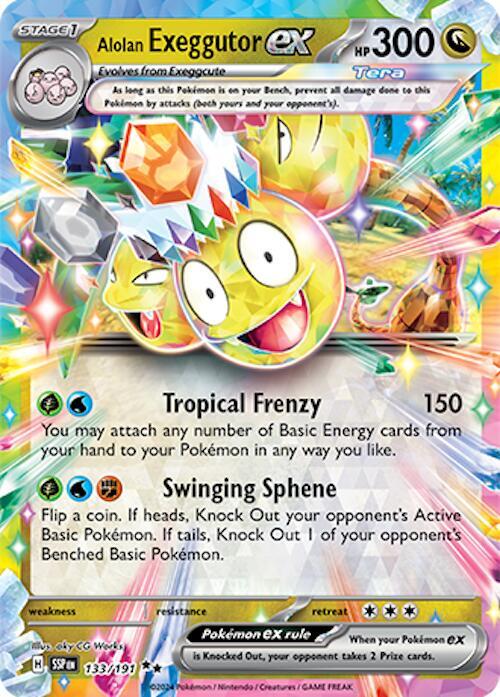 Alolan Exeggutor ex 133/191 Holofoil SV08: Surging Sparks Alolan Exeggutor ex 133/191 Holofoil SV08: Surging Sparks