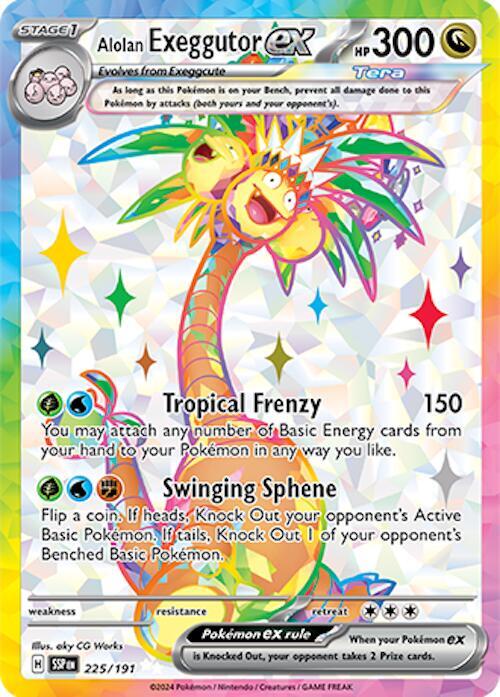Alolan Exeggutor ex 225/191 Holofoil SV08: Surging Sparks Alolan Exeggutor ex 225/191 Holofoil SV08: Surging Sparks