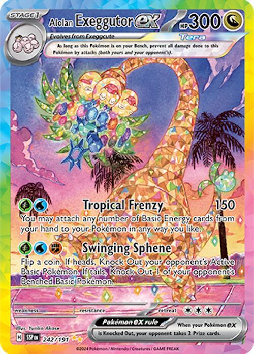 Alolan Exeggutor ex 242/191 Holofoil SV08: Surging Sparks Alolan Exeggutor ex 242/191 Holofoil SV08: Surging Sparks