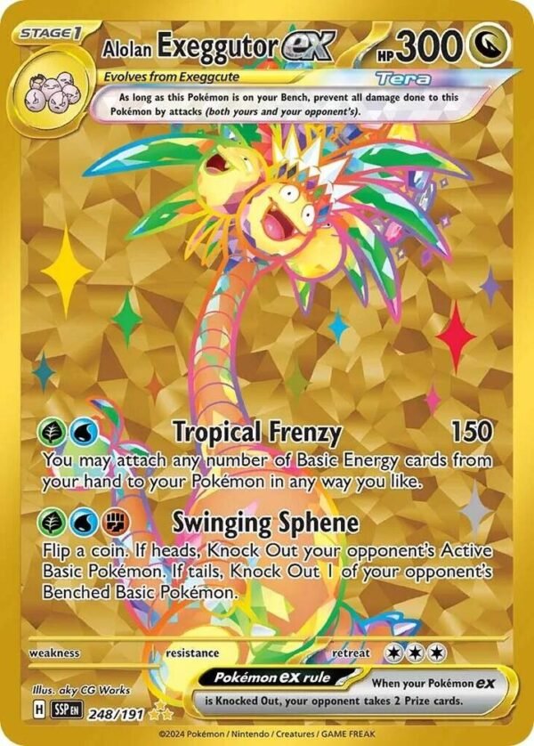 Alolan Exeggutor ex 248/191 Holofoil SV08: Surging Sparks Alolan Exeggutor ex 248/191 Holofoil SV08: Surging Sparks