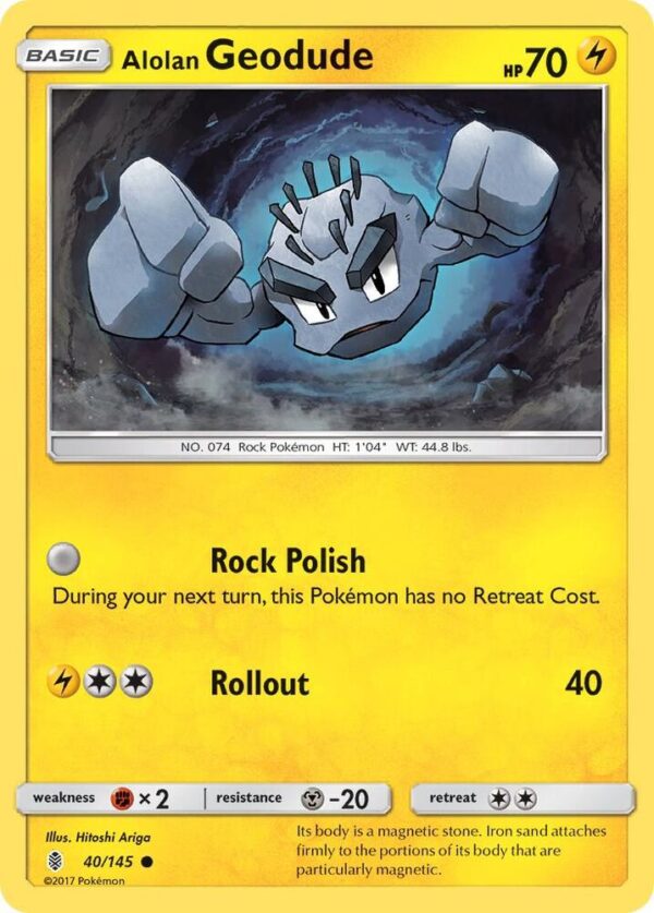 Alolan Geodude 40/145 Normal SM – Guardians Rising