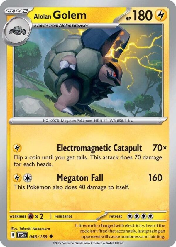 Alolan Golem 046/159 Normal SV09: Journey Together Alolan Golem 046/159 Normal SV09: Journey Together