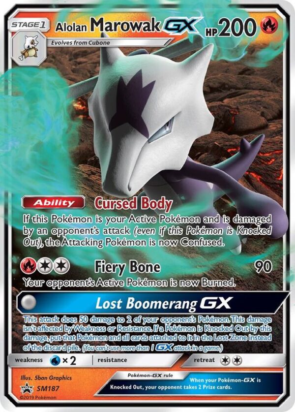 Alolan Marowak GX SM187 Holofoil SM Promos