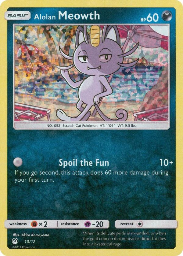 Alolan Meowth 10/12 010/012 Holofoil McDonald’s Promos 2019