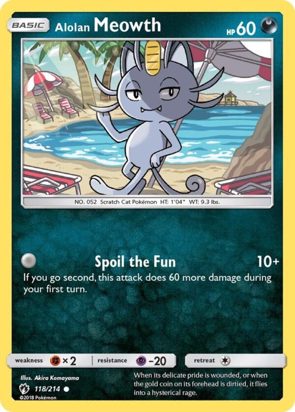 Alolan Meowth 118/214 Normal SM – Lost Thunder