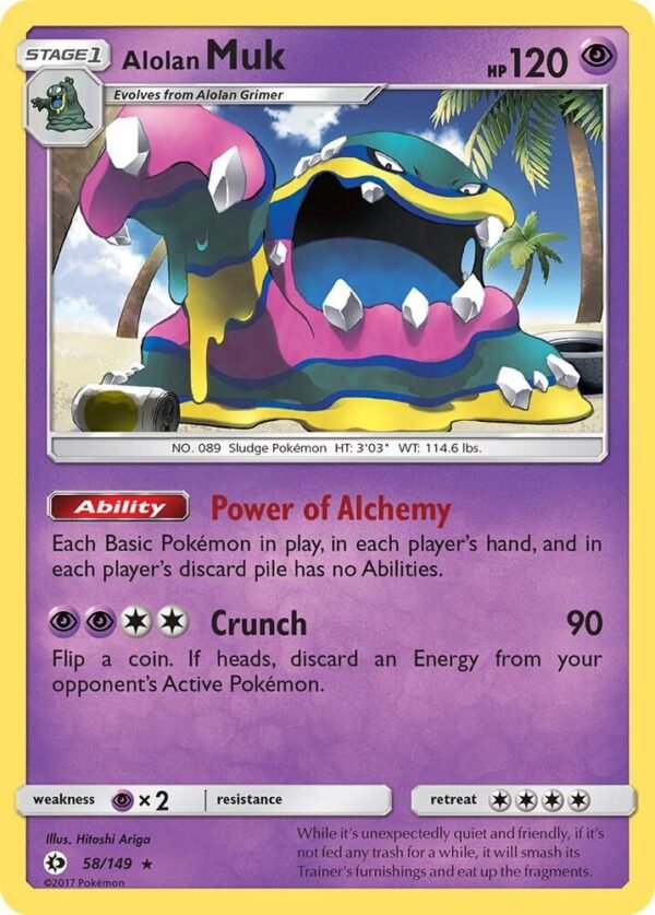 Alolan Muk 58/149 Holofoil SM Base Set