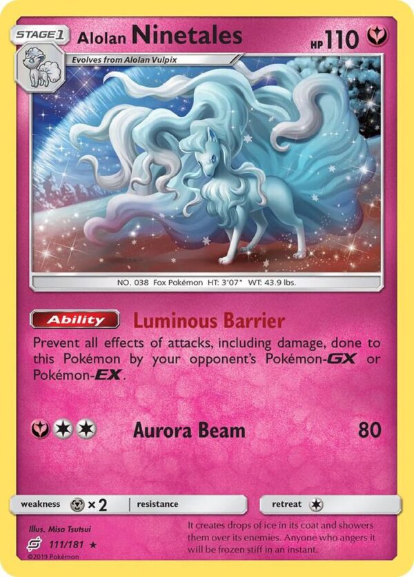 Alolan Ninetales 111/181 Reverse Holofoil SM – Team Up Alolan Ninetales 111/181 Reverse Holofoil SM – Team Up