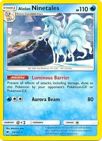 Alolan Ninetales 28/147 (Cracked Ice Holo) 028/147 Holofoil Deck Exclusives Alolan Ninetales 28/147 (Cracked Ice Holo) 028/147 Holofoil Deck Exclusives