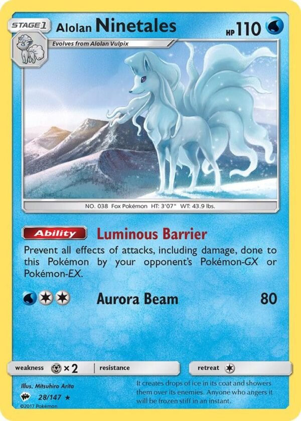 Alolan Ninetales 28/147 Normal SM – Burning Shadows Alolan Ninetales 28/147 Normal SM – Burning Shadows