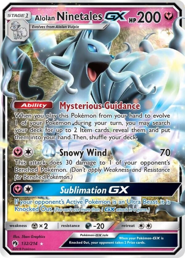 Alolan Ninetales GX 132/214 Holofoil SM – Lost Thunder Alolan Ninetales GX 132/214 Holofoil SM – Lost Thunder