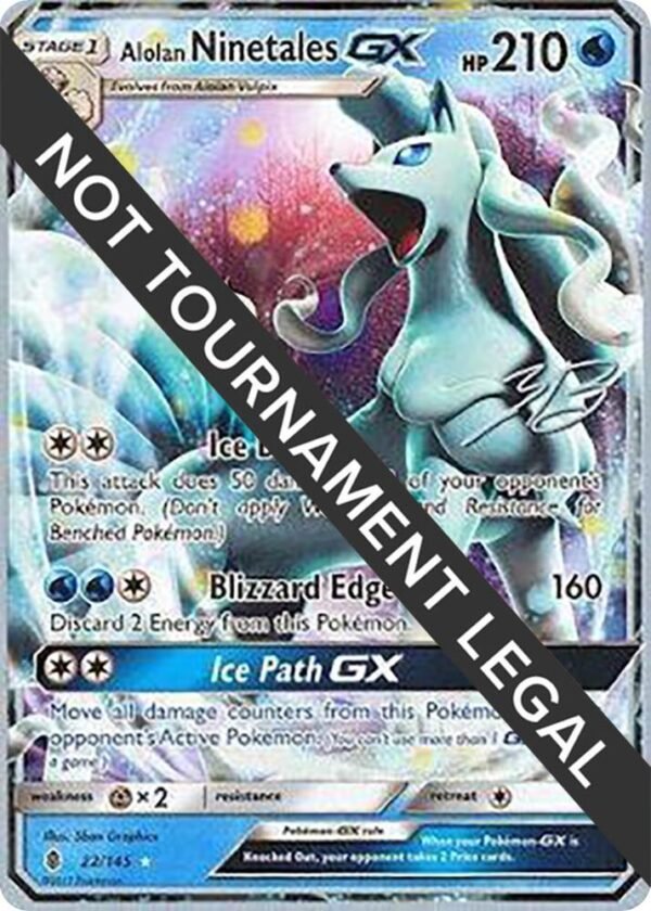 Alolan Ninetales GX 2017 (Zachary Bokhari) 22/145 Normal World Championship Decks Alolan Ninetales GX 2017 (Zachary Bokhari) 22/145 Normal World Championship Decks