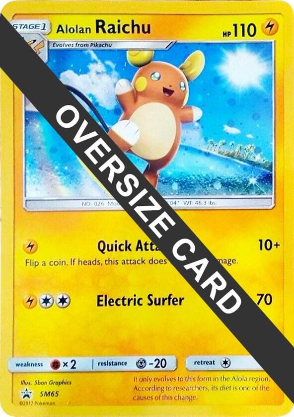 Alolan Raichu SM65 Holofoil Jumbo Cards Alolan Raichu SM65 Holofoil Jumbo Cards
