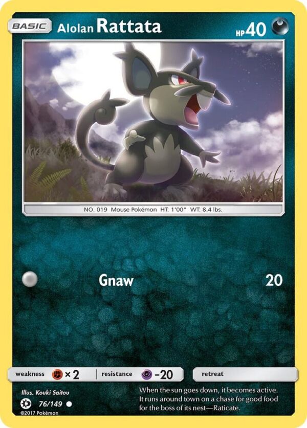 Alolan Rattata 76/149 Normal SM Base Set