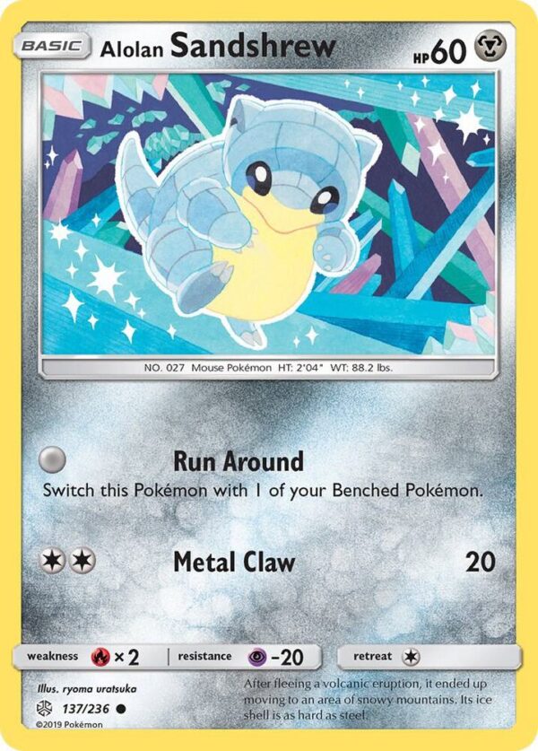 Alolan Sandshrew 137/236 Normal SM – Cosmic Eclipse