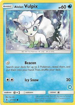 Alolan Vulpix (14) 21/145 Normal SM Trainer Kit: Alolan Sandslash & Alolan Ninetales