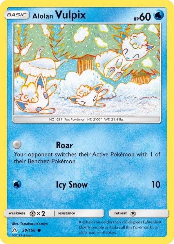 Alolan Vulpix 30/156 Normal SM – Ultra Prism Alolan Vulpix 30/156 Normal SM – Ultra Prism