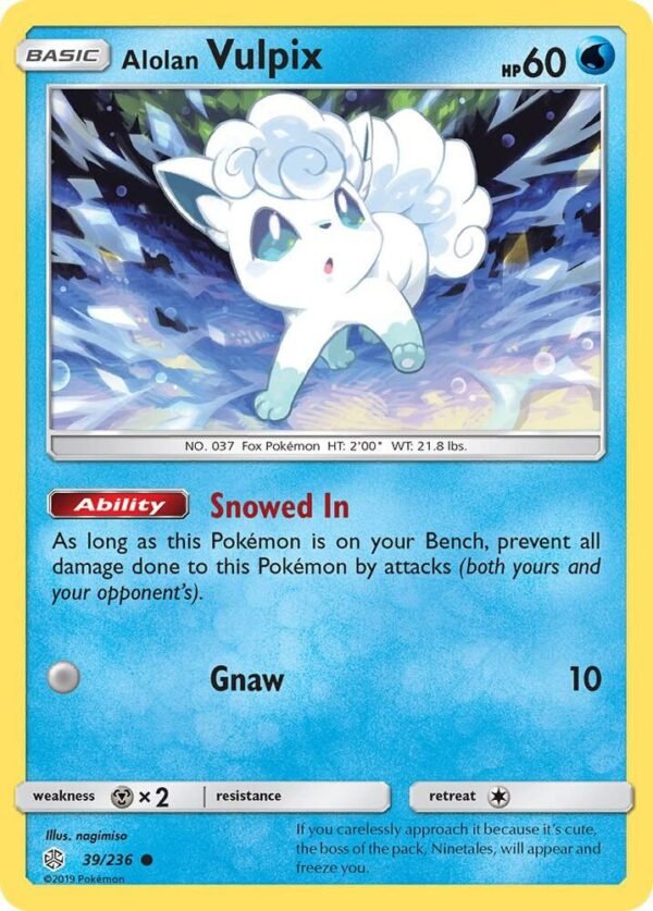 Alolan Vulpix 39/236 Reverse Holofoil SM – Cosmic Eclipse
