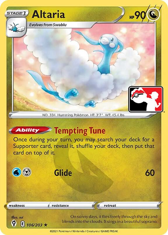 Altaria 106/203 Normal Prize Pack Series Cards