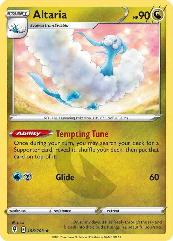 Altaria 106/203 Normal SWSH07: Evolving Skies