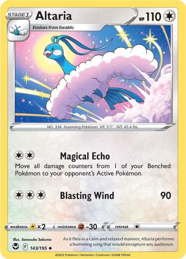 Altaria 143/195 Normal SWSH12: Silver Tempest