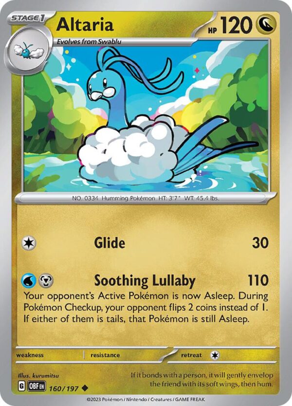 Altaria 160/197 Reverse Holofoil SV03: Obsidian Flames
