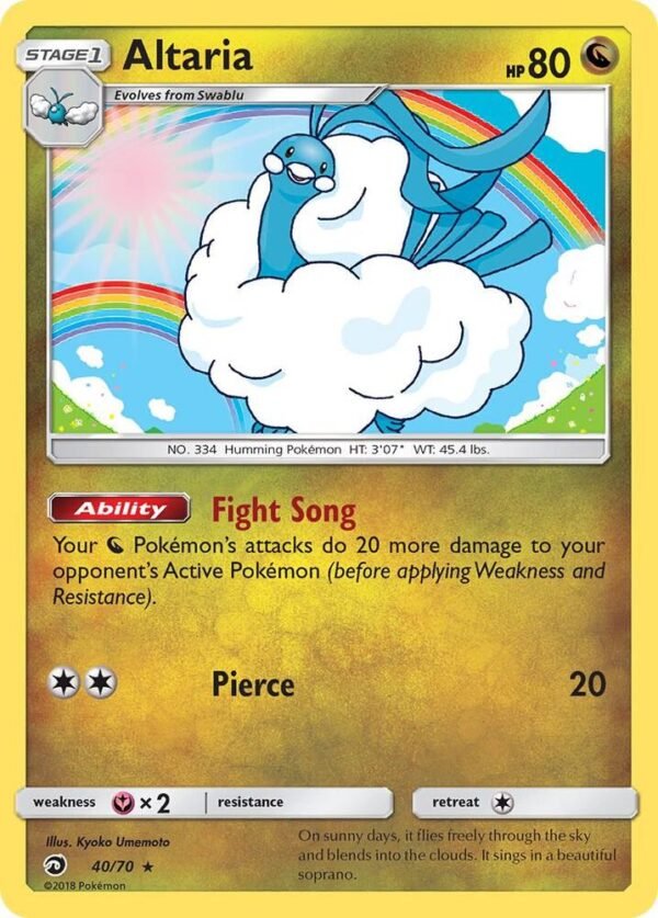 Altaria 40/70 Reverse Holofoil Dragon Majesty Altaria 40/70 Reverse Holofoil Dragon Majesty