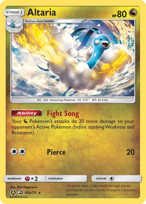 Altaria 40a/70 040a/070 Holofoil Alternate Art Promos